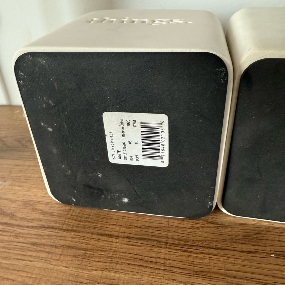 White Ceramic Storage Containers - Picture 4 of 4